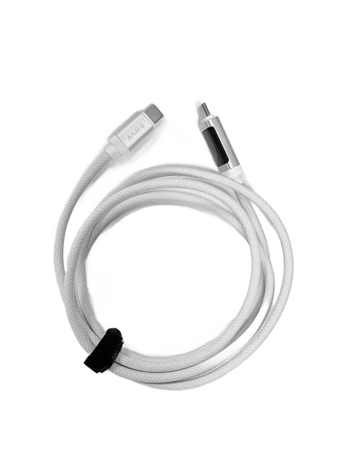 USB charging cable on white background