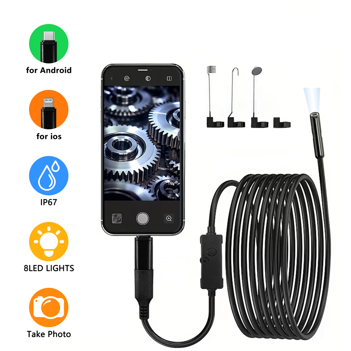 Robustes Endoskop mit festem Kabel NTC80